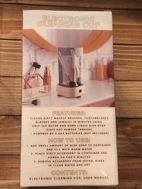 NEW Vivitar Electronic Cleaning Cup for Makeup Brushes Toothbrushes Jewelry